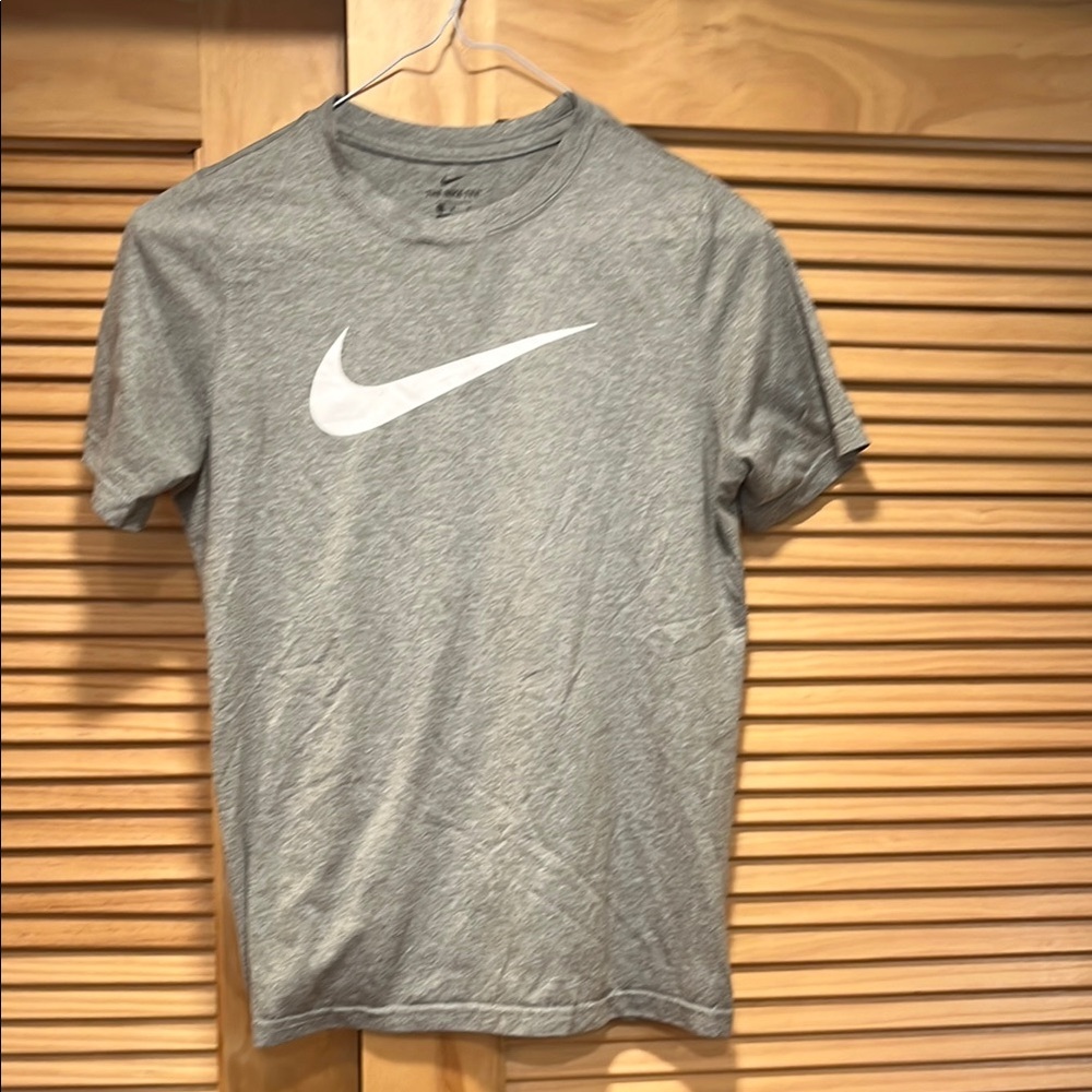 Nike Youth Large Heather Gray Swish Tee